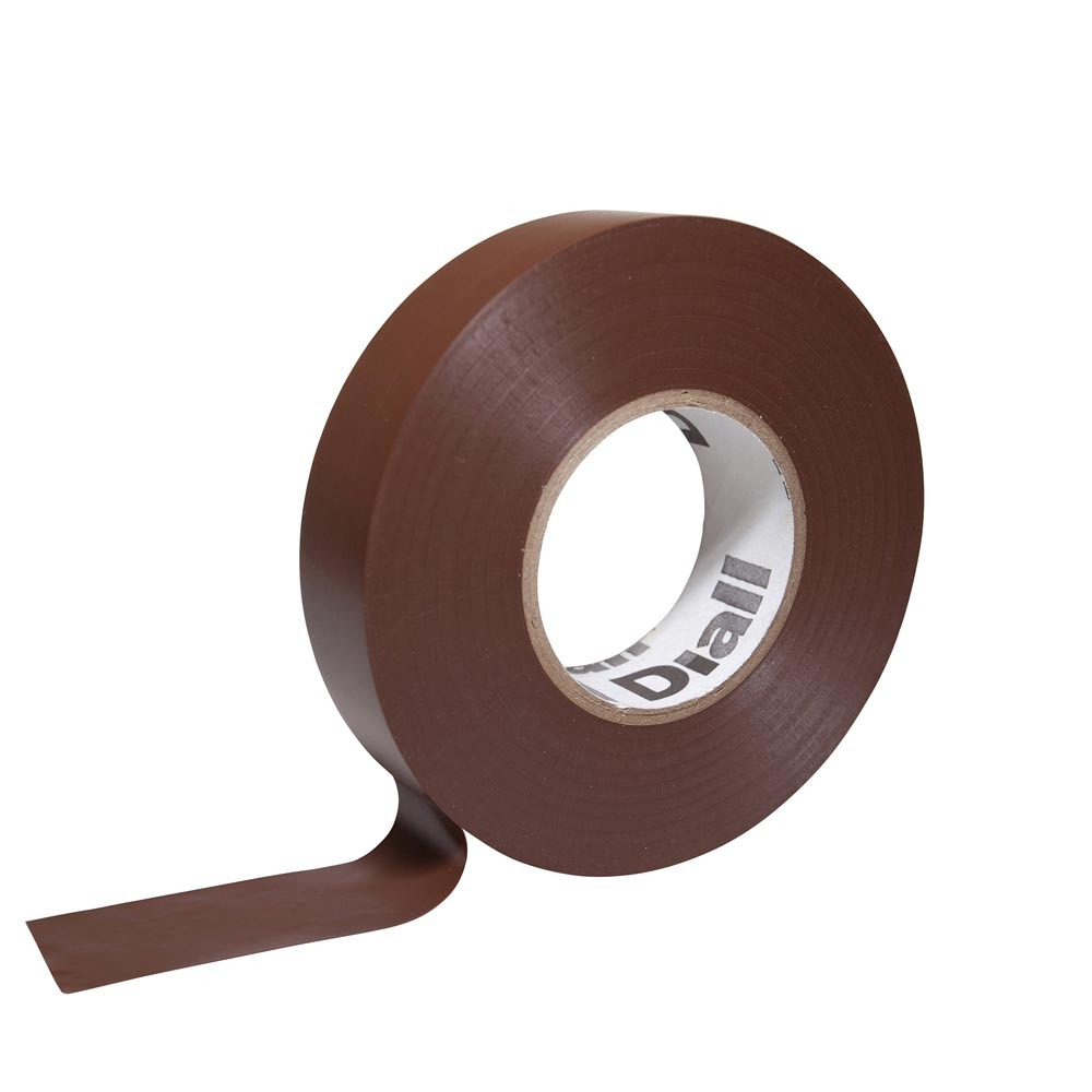 Cinta aislante 19 mm x 33 m marrón diall