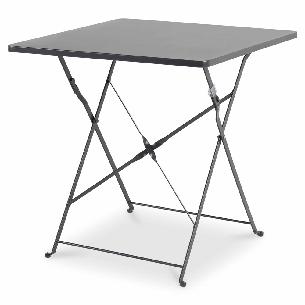 Mesa de jardín plegable 70x70x70cm de acero Saba GoodHome