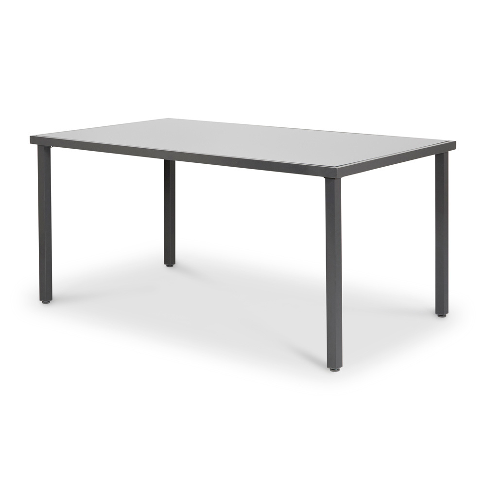 Mesa de jardín 150x90x72cm de acero Dallas