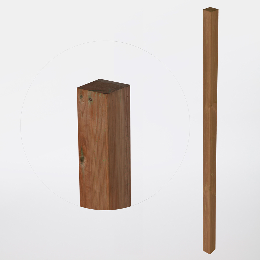 Poste de madera 240 x 9 x 9 cm marrón Blooma