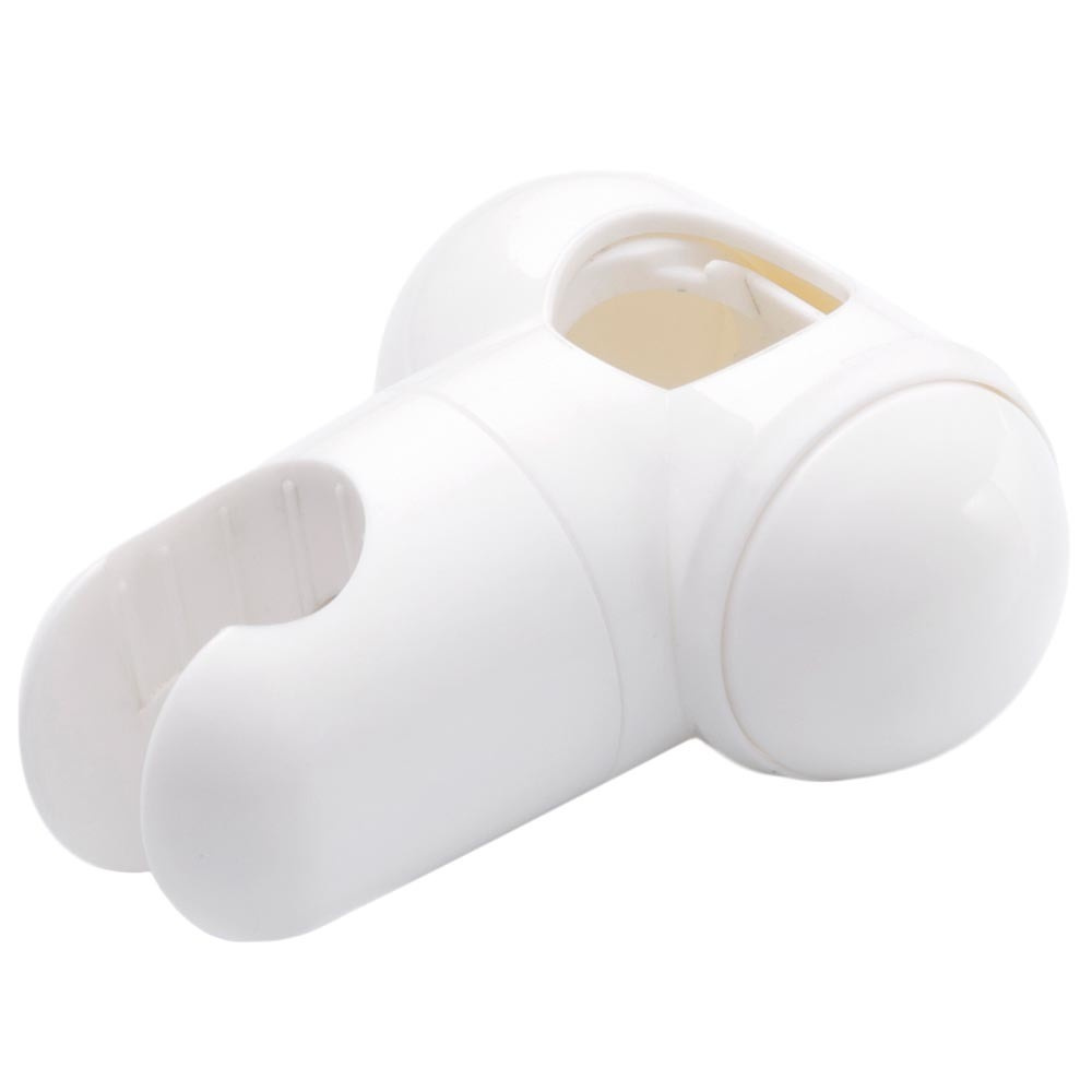 Soporte ducha para barra blanca