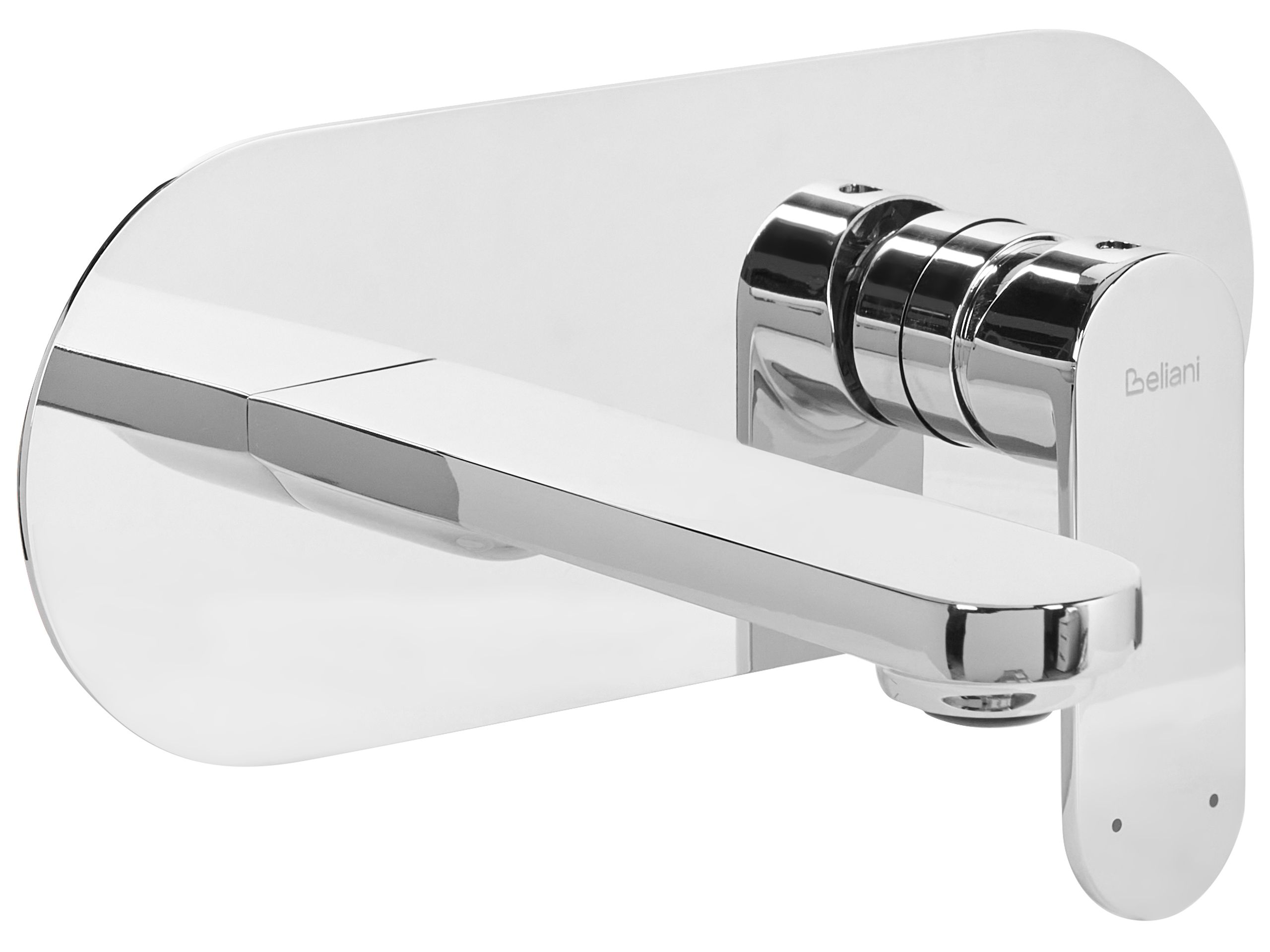 Grifo mezclador empotrado de lavabo chapala latón plateado