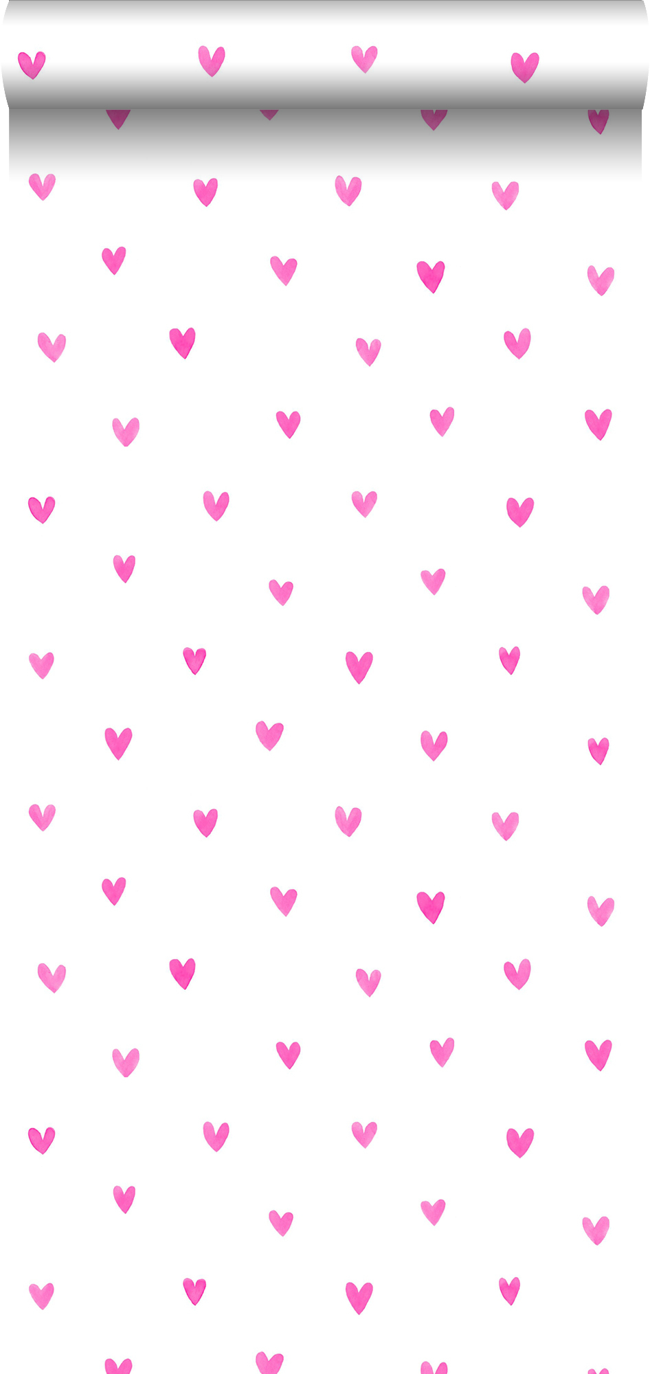 Walls4you papel pintado confeti de corazones rosa y blanco