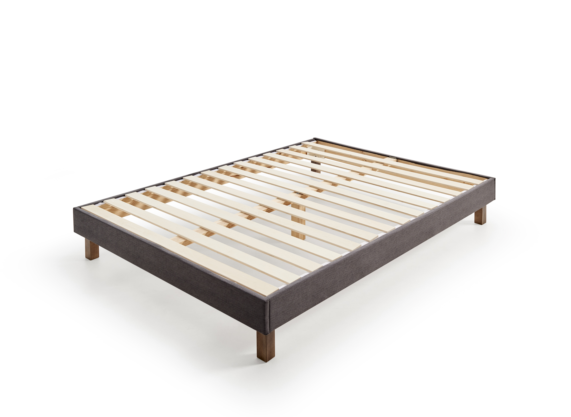 Base tapizada descansin 90x190 gris maxima comodidad y diseño