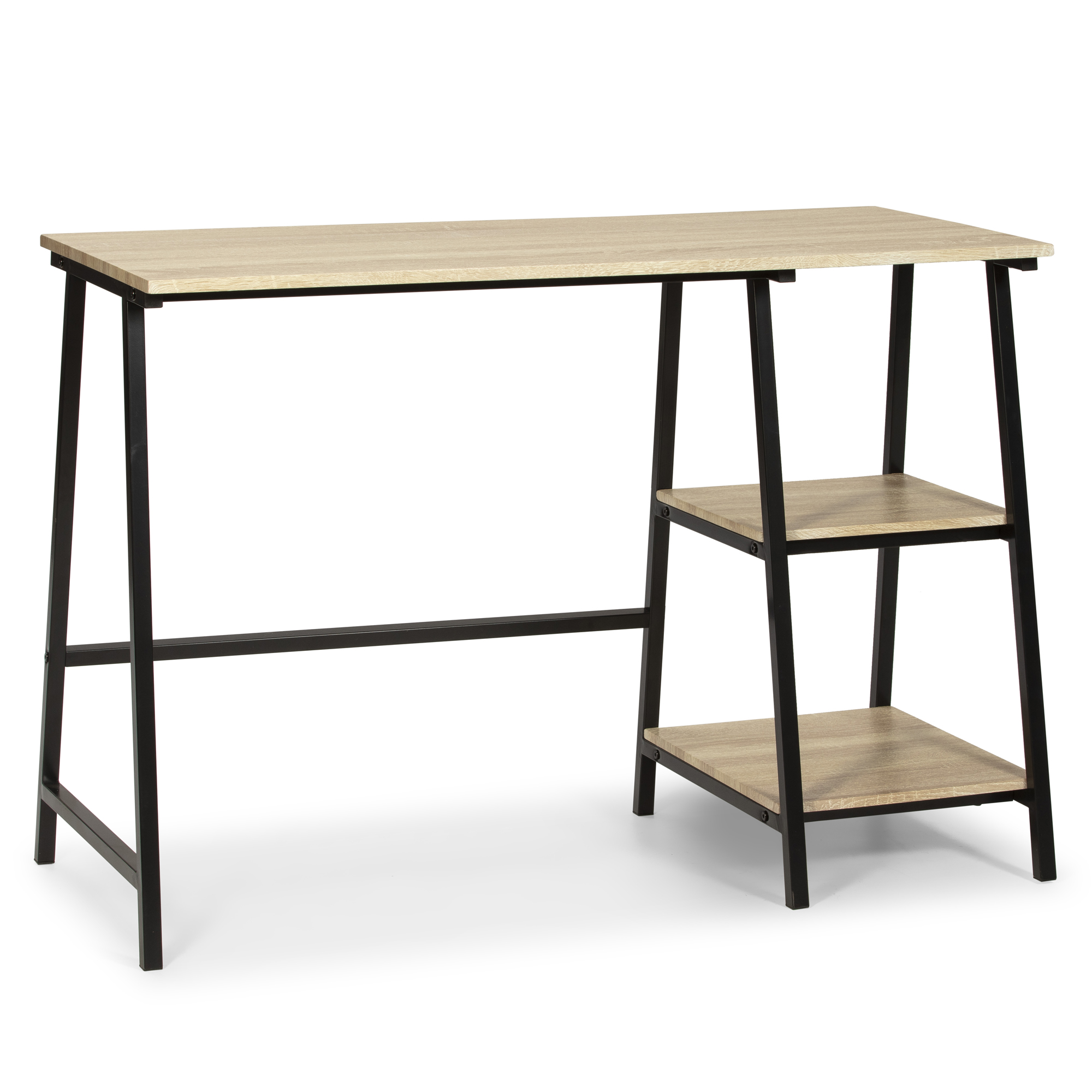 Mesa de escritorio lisboa negro, mesa de ordenador, estilo industrial