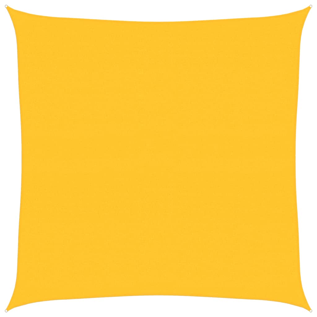 Toldo de vela cuadrado hdpe amarillo 160 g/m² 7x7 m