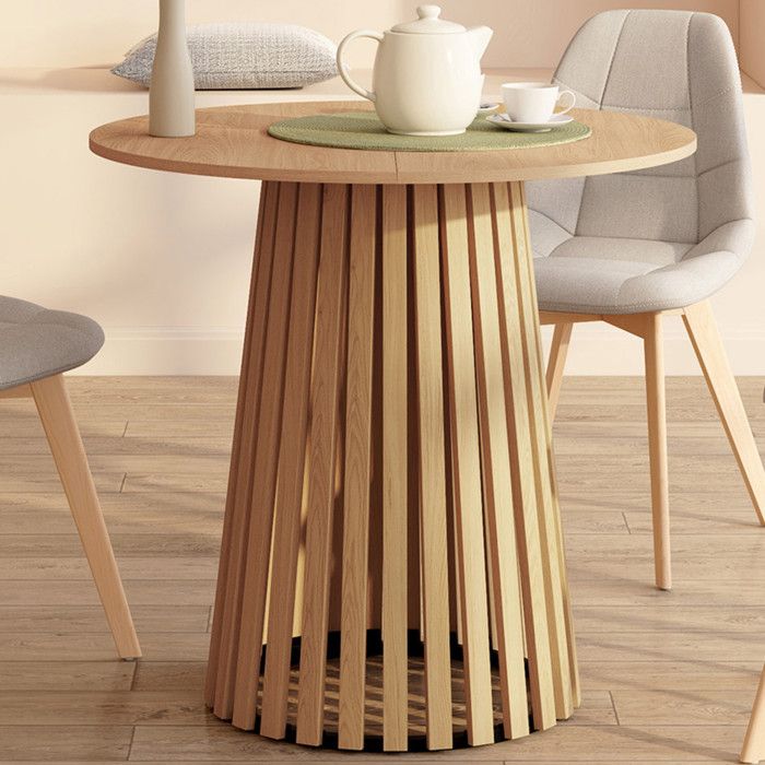 Mesa de comedor redonda - madera - 4 personas - 80 cm
