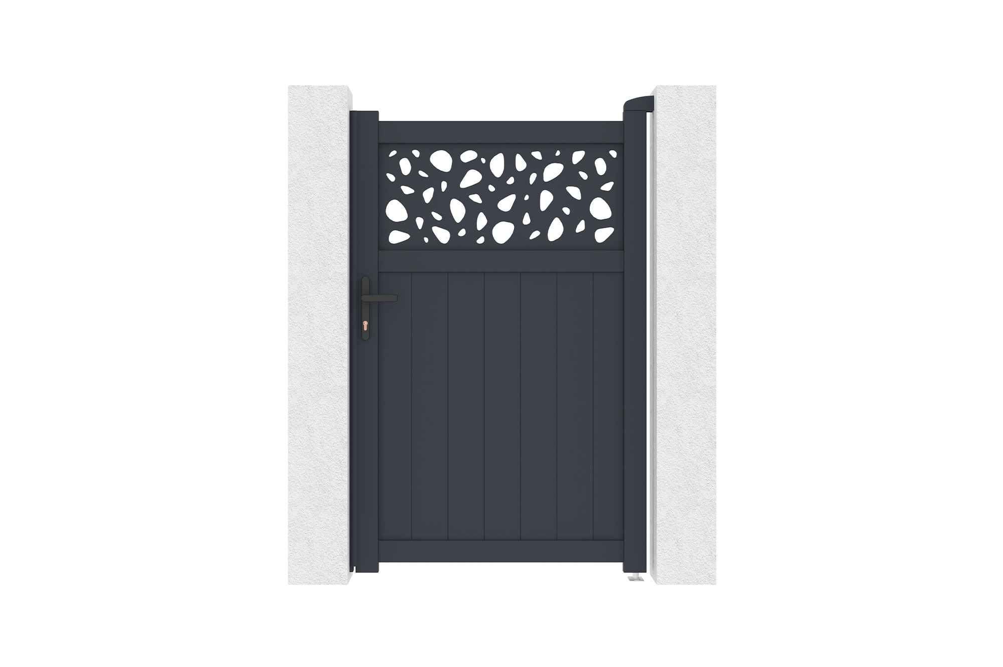 Puerta peatonal dolomite sunny 1 m h160 aluminio gris