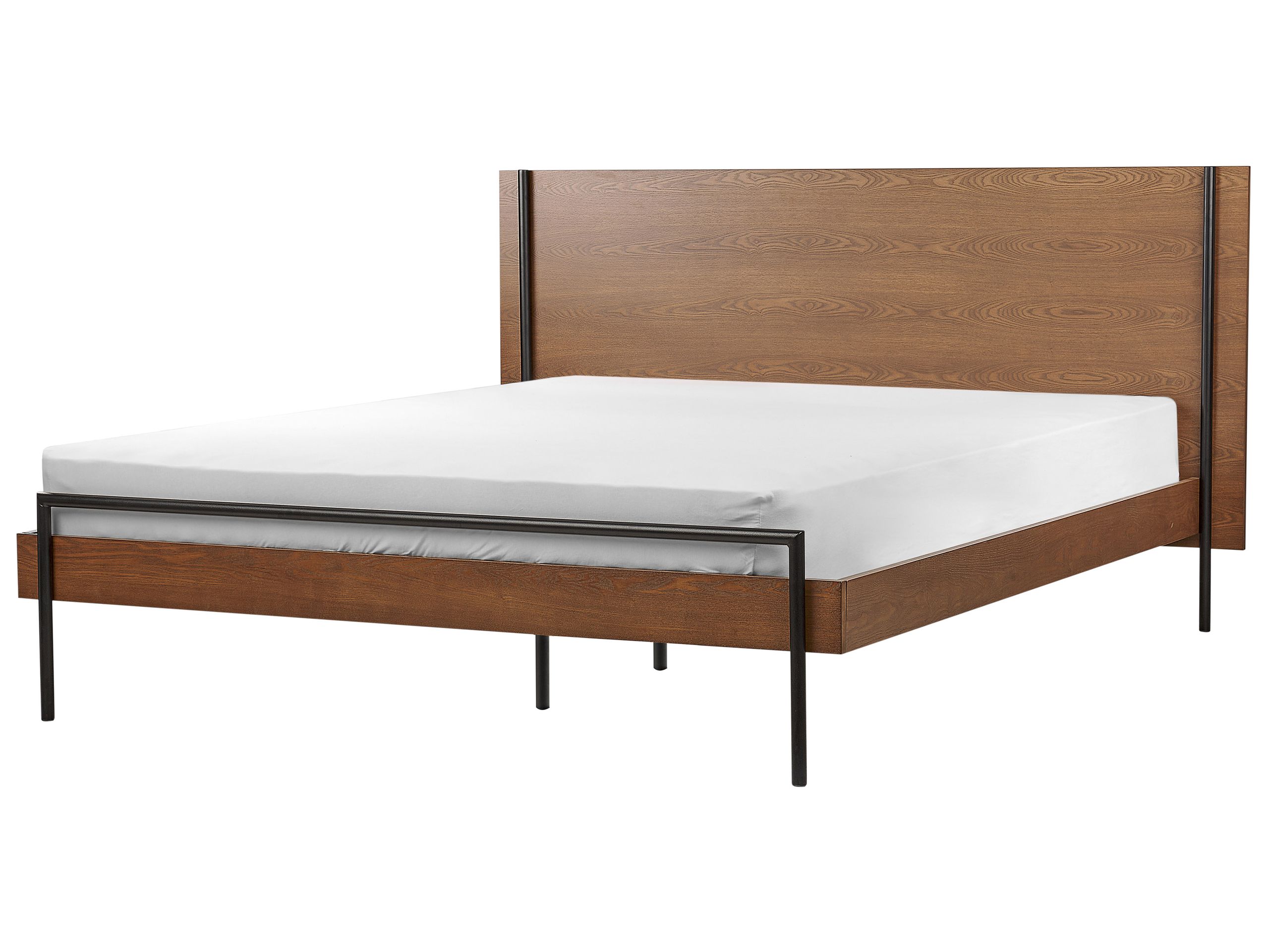 Cama libermont 160 x 200 cm fresno oscuro