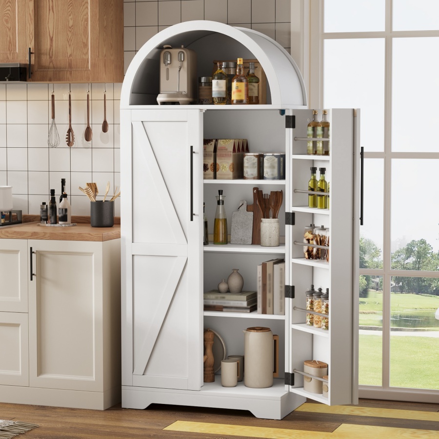 Vitrina aparador multiusos 2 puertas blanco 165x70x40cm