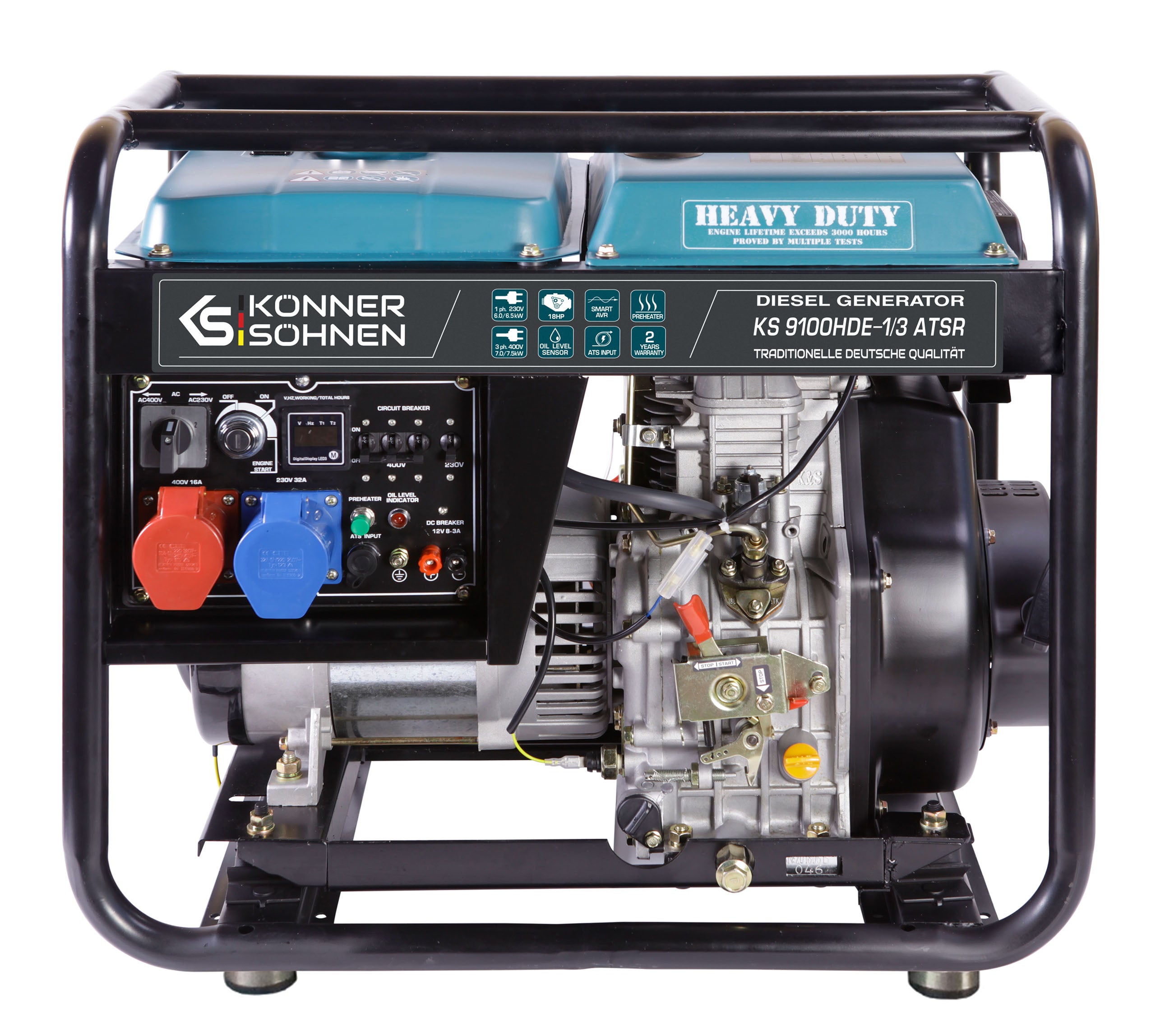 Generador diésel Könner & Söhnen KS 9100HDE-1/3 ATSR 6500W