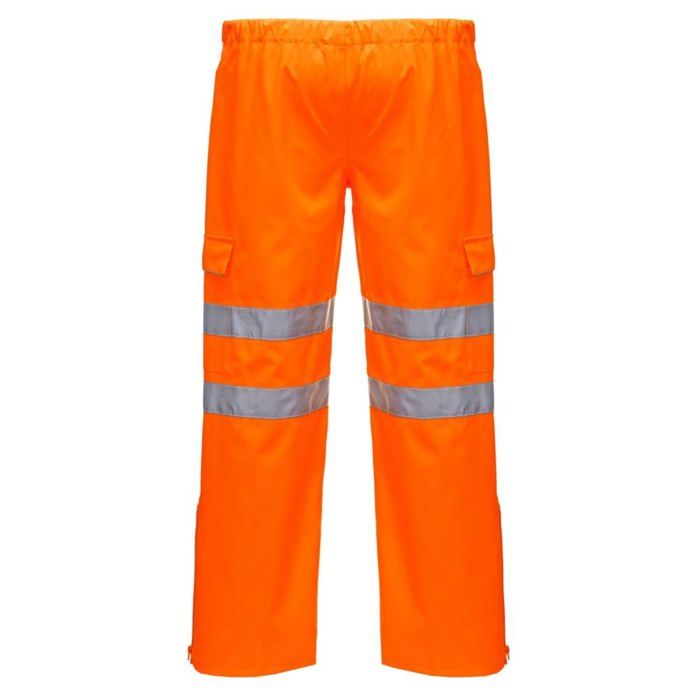 Pantalón impermeable de alta visibilidad portwest extreme - naranja