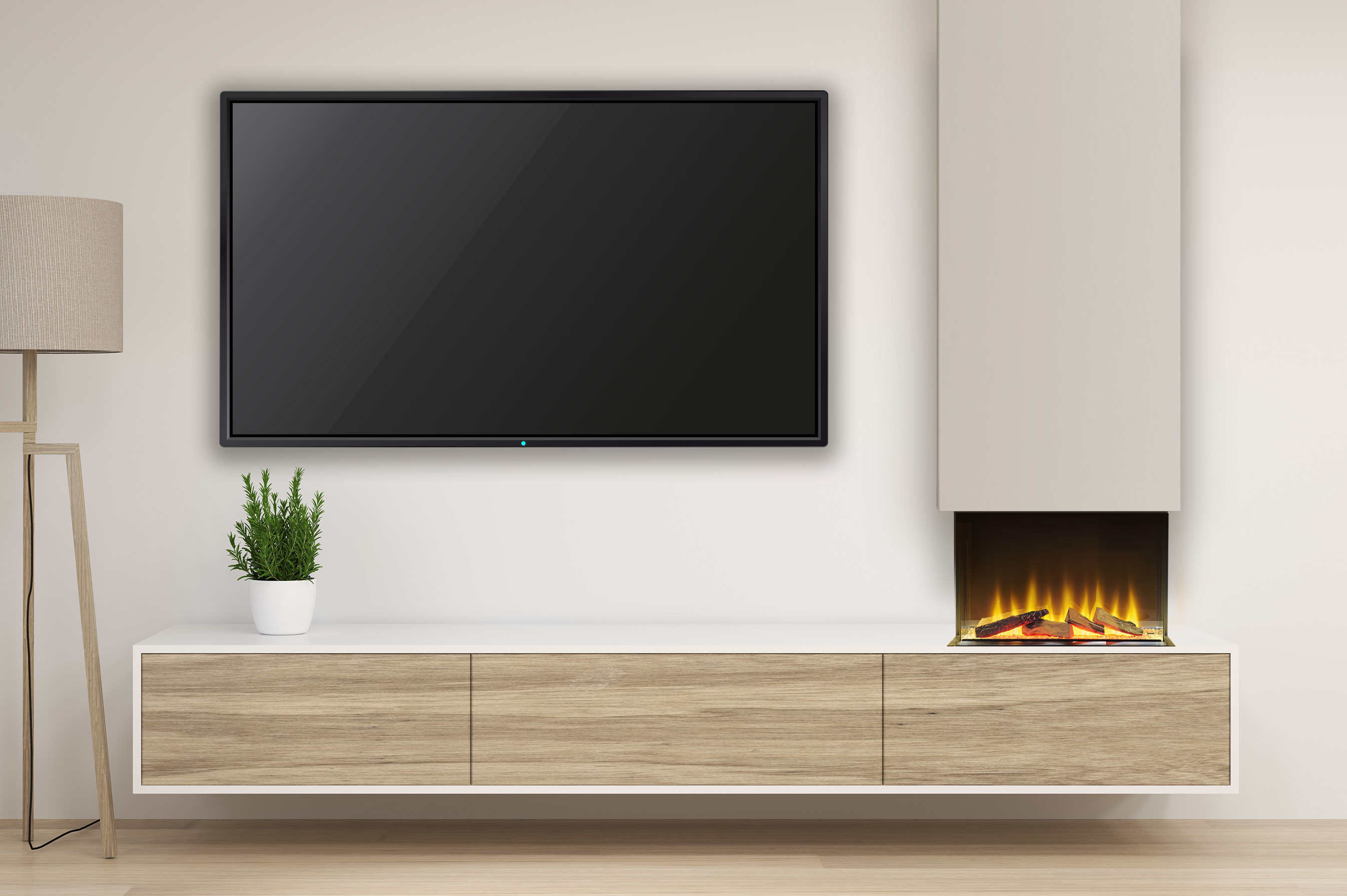 Chimenea eléctrica de pared panorámica adam sahara de 22 puLGadas