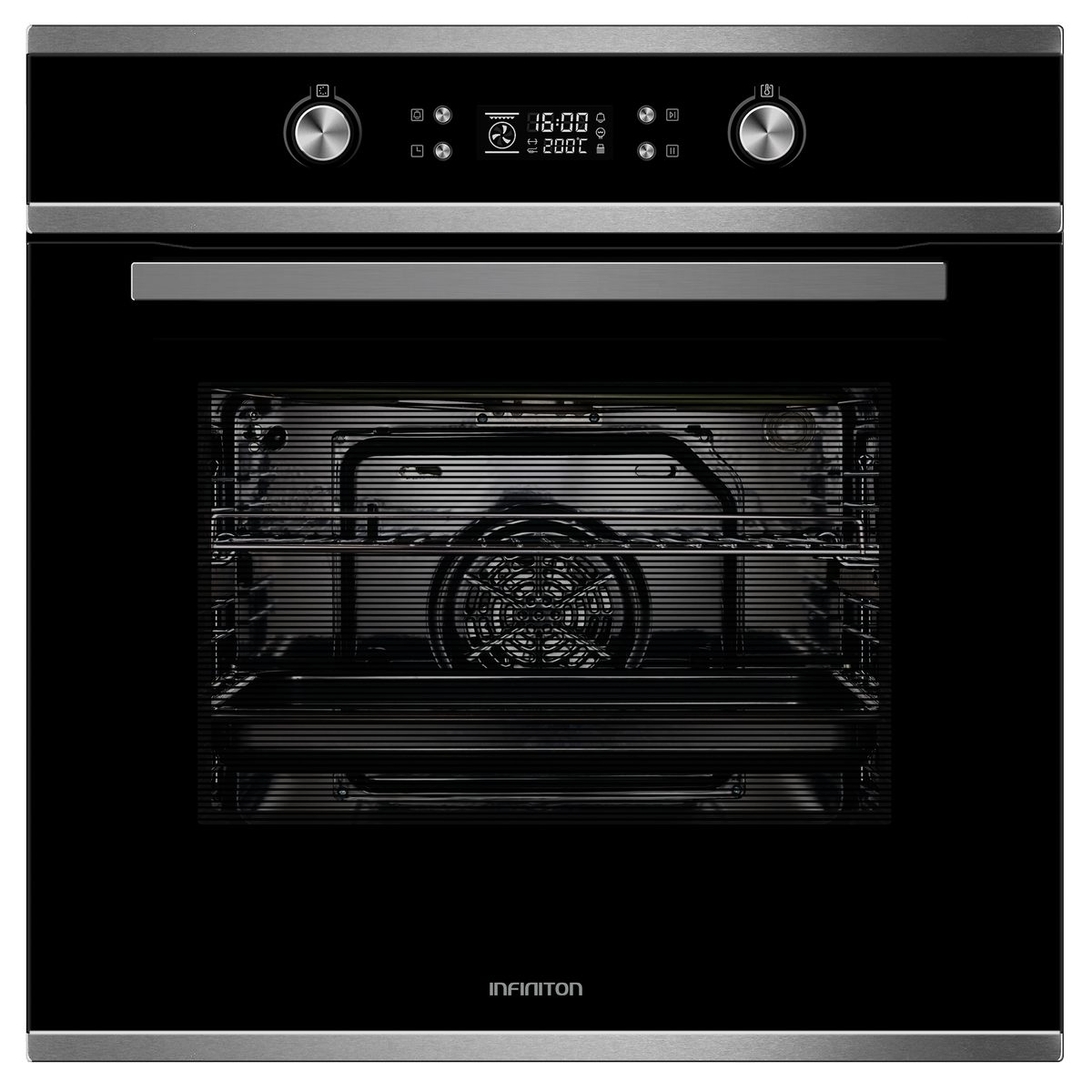 Horno pirolitico infiniton p659at, 70 litros, 2300 w, 9 funciones, a, negro