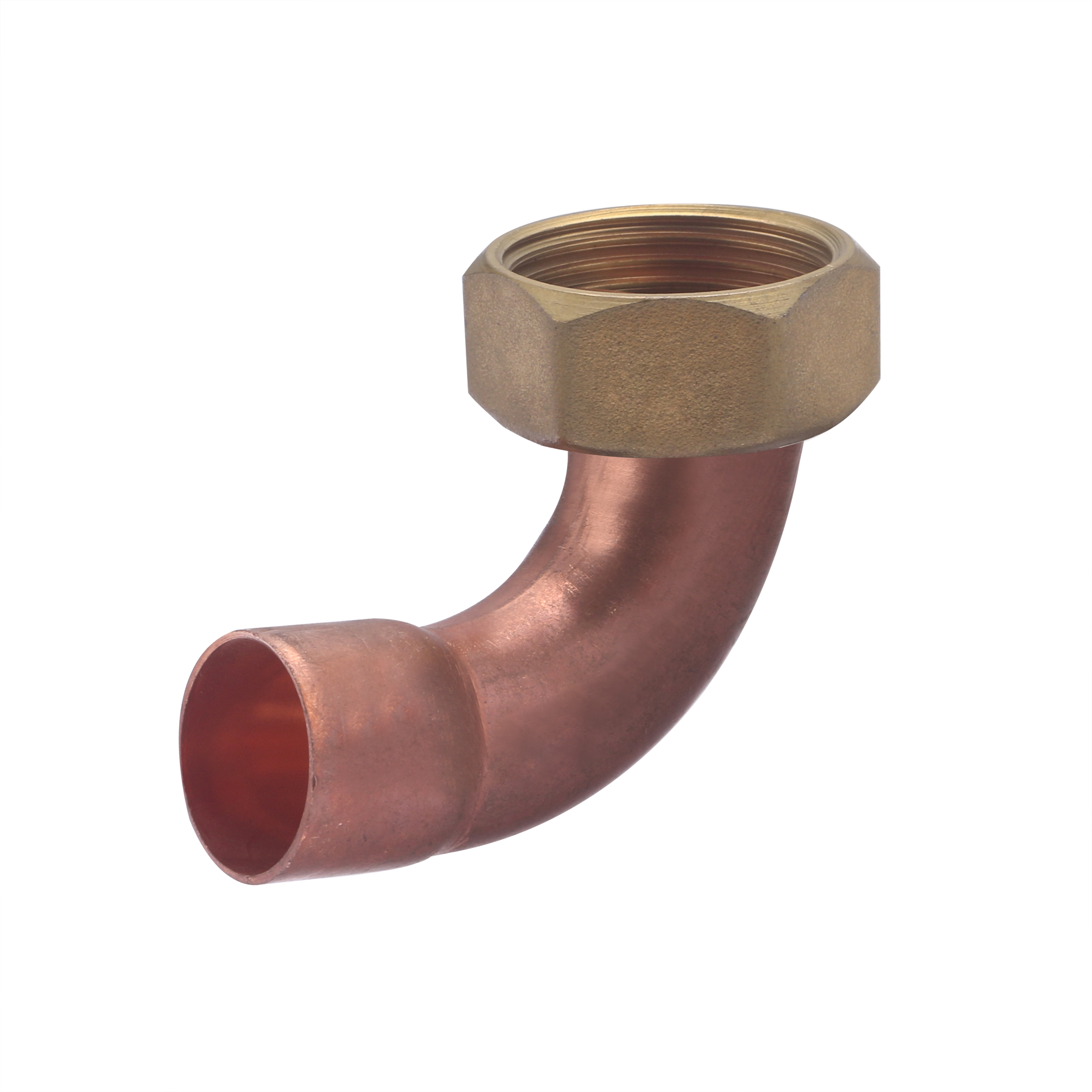 Codo de 2 piezas ø 22 mm - salida h con tuerca giratoria de 1 '