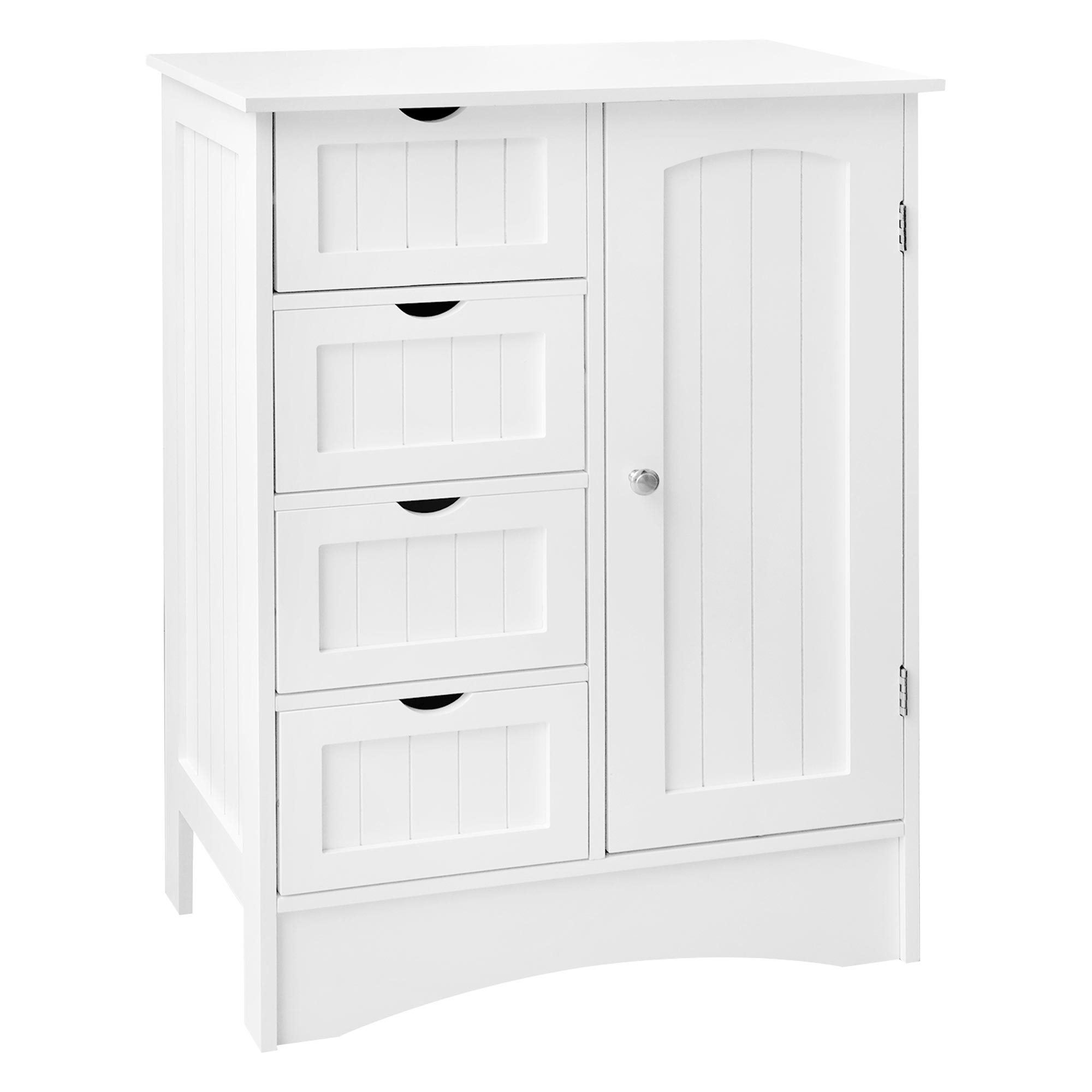 Mueble armario madera mdf con 4 cajones para cuarto baño 55x81x30 cm