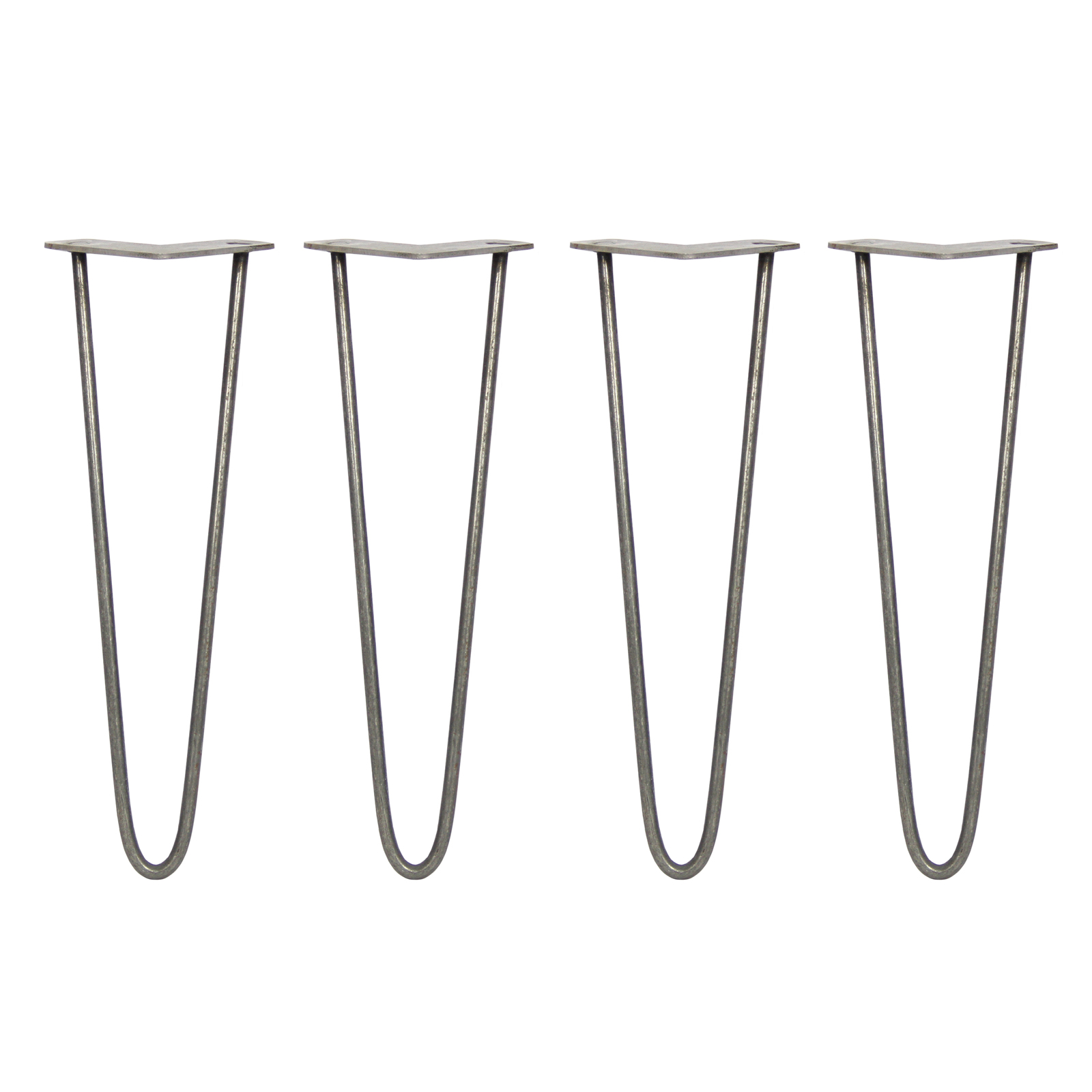 4 patas de horquilla skiski legs 40,6cm acero natural 2 dientes 10mm