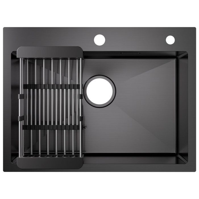 Fregadero de cocina - cecipa max - 60x45cm - acero inoxidable - gris oscuro