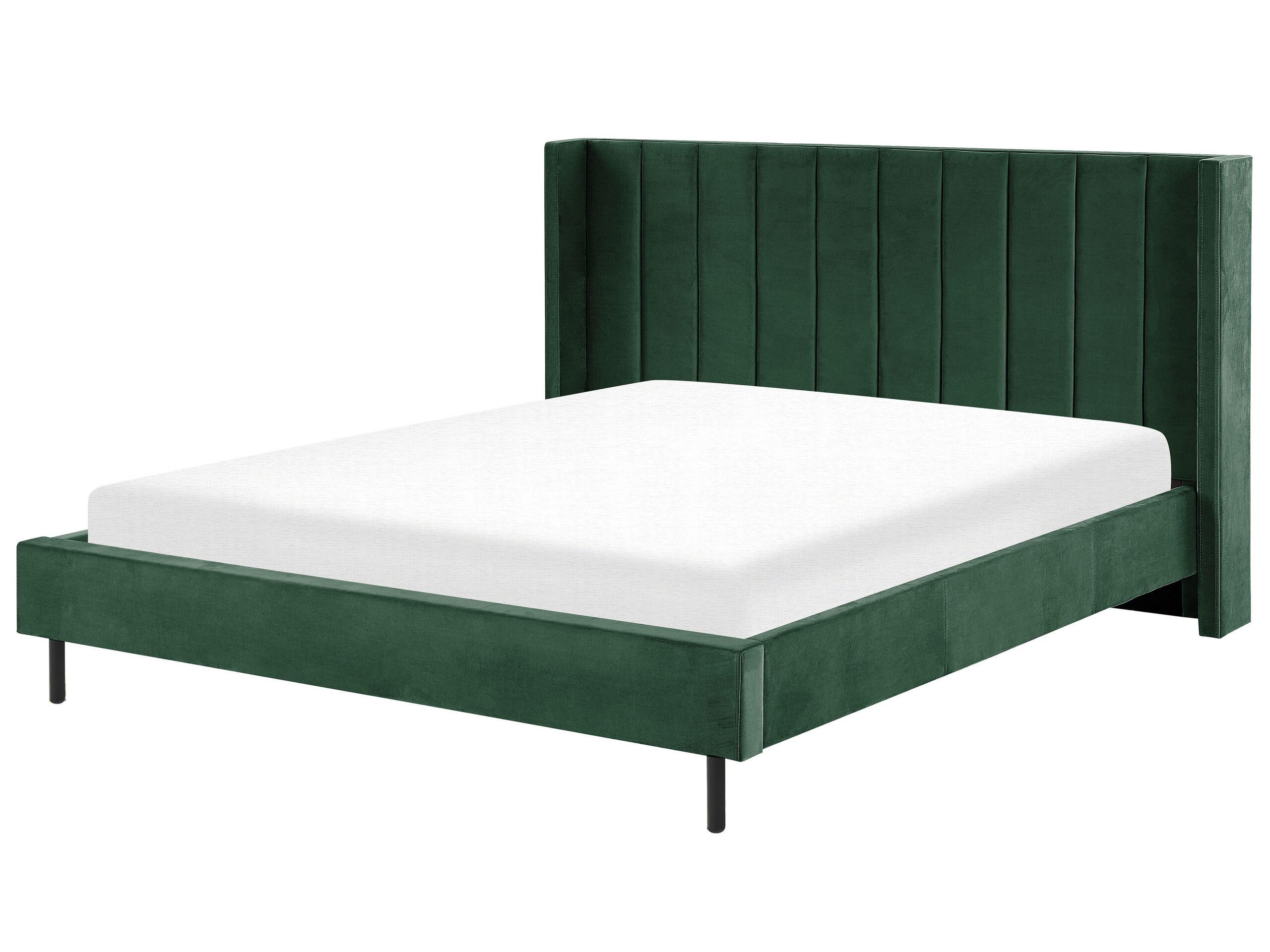 Cama terciopelo villette 180 x 200 cm verde oscuro