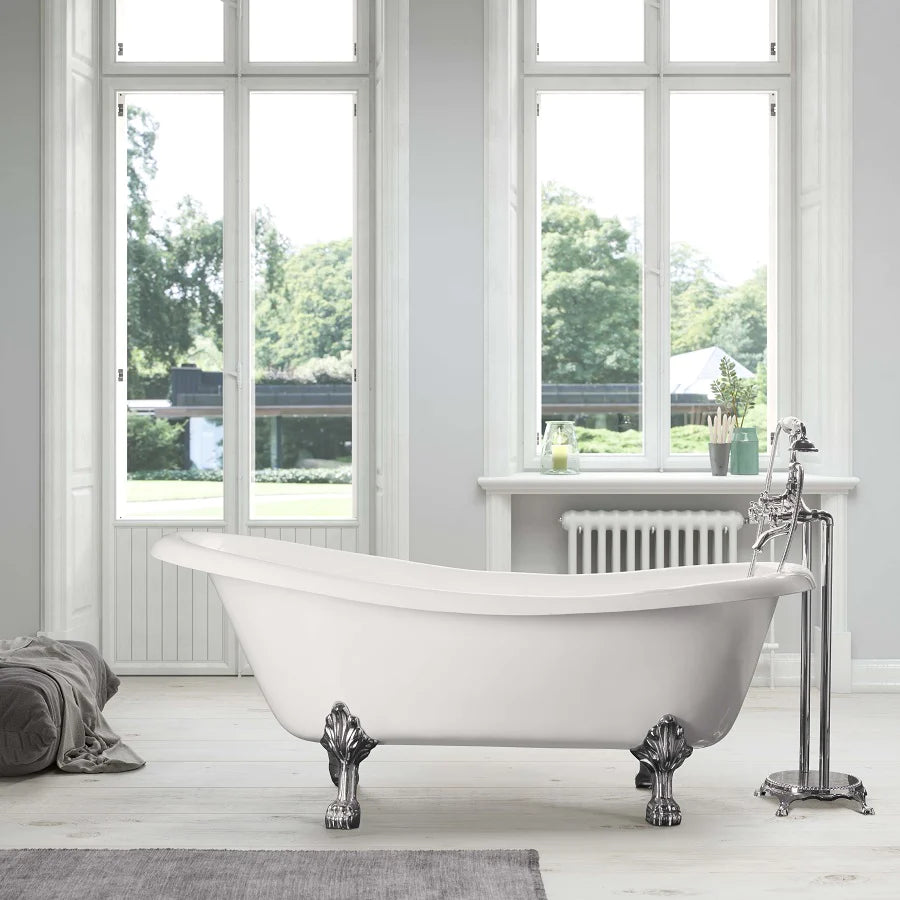 Bañera hierro livingston 170 cm patas cromadas