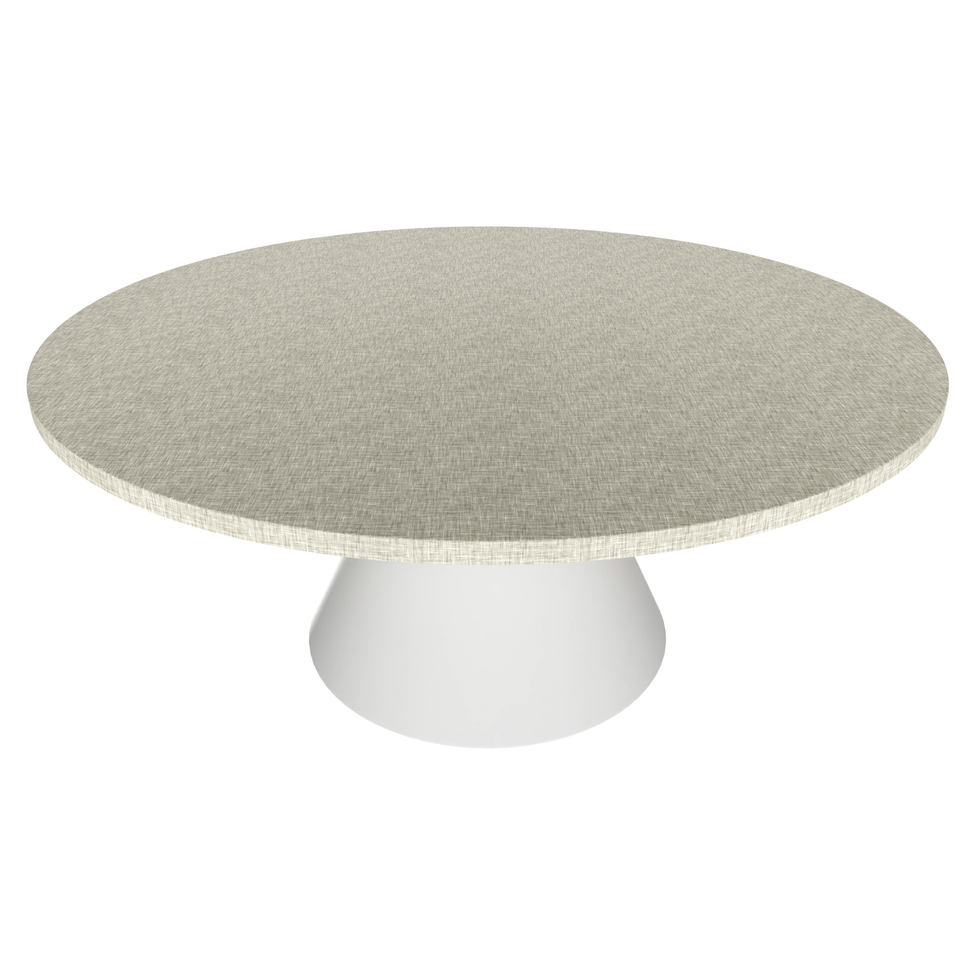 Artù white - mesa de comedor ⌀ 120 cm de madera laminada gris texturizado