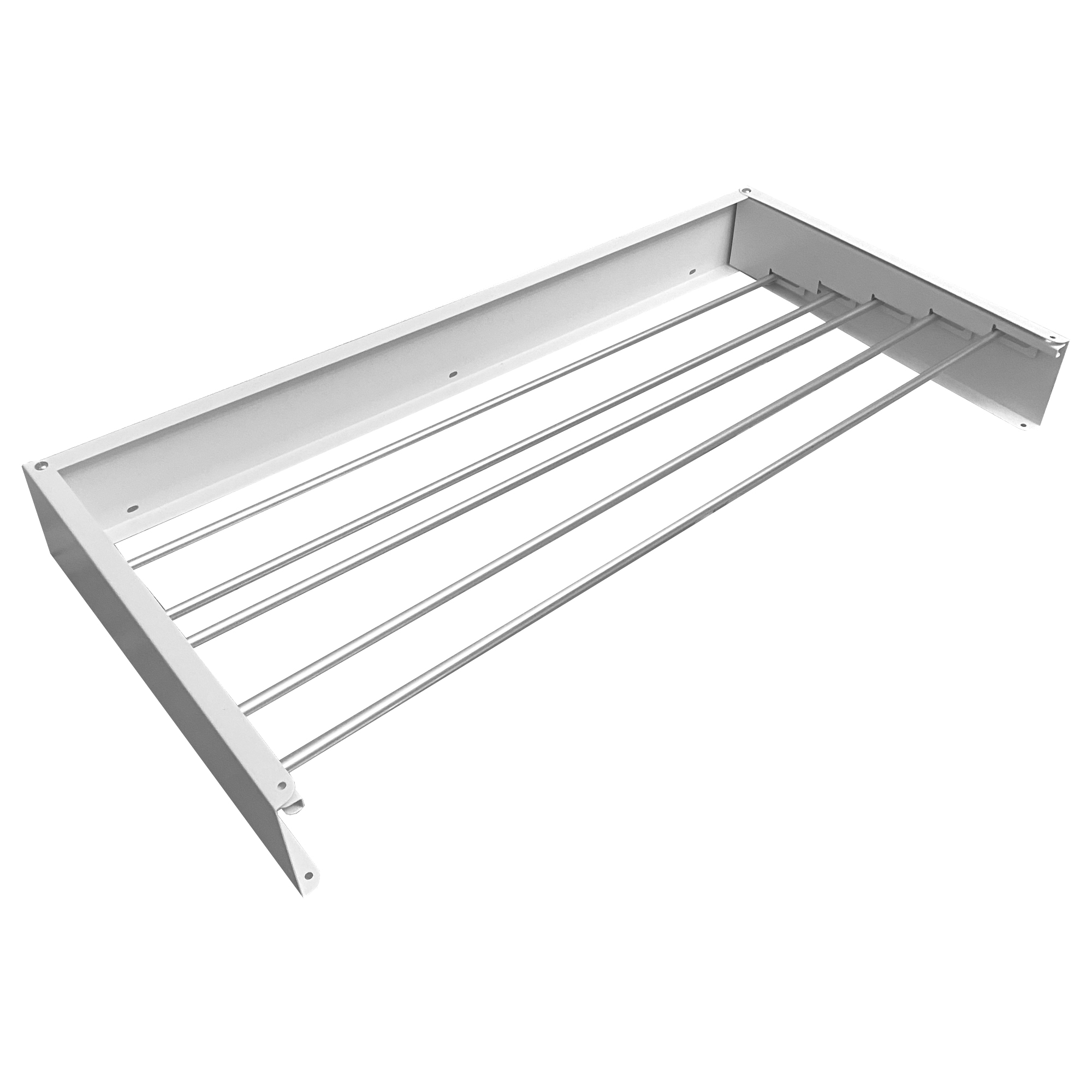 Tendedero pared plegable 80 cm retráctil de aluminio