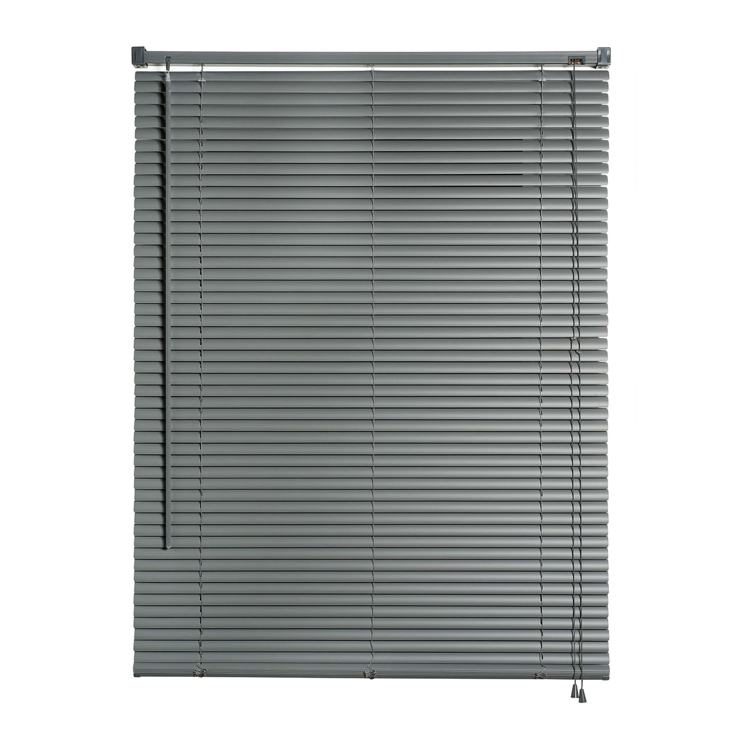 Storesdeco|persianas venecianas de vinilo con cordón gris 105x160