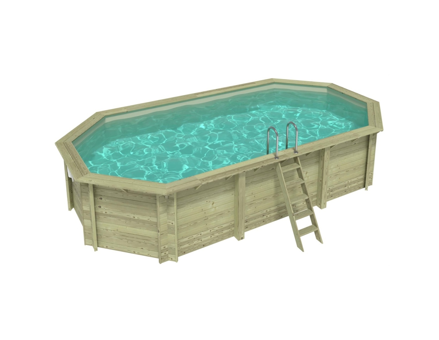 Piscina de madera nemo 7.3x3.97 – h.1.45, arena, - sin solera