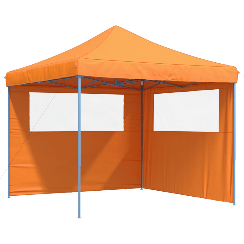 vidaXL tienda de fiesta plegable pop-up 2 paredes laterales naranja