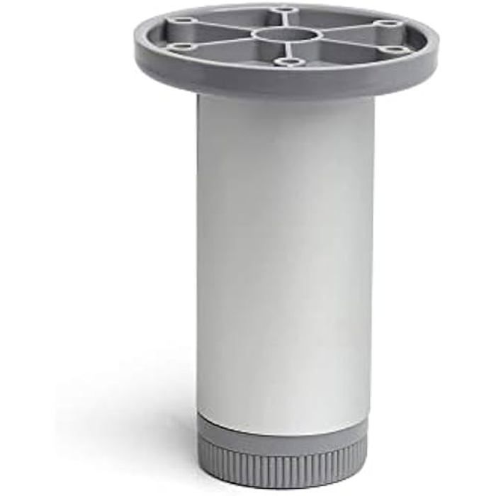 Pata cilíndrica mod. 405 de aluminio con acabado anodizado mate ø3,9 x 10