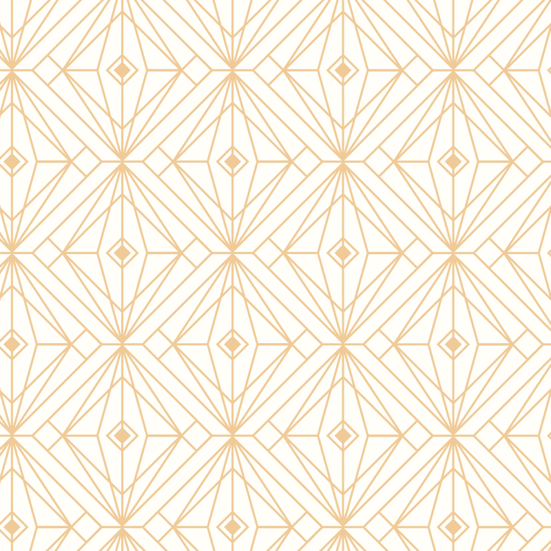 Papel pintado geométrico luxury blanco y dorado 60cm por 300cm