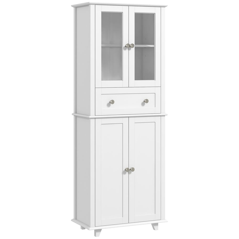 Alacena de cocina 61x35x168.5 cm mdf color blanco Homcom, hogar - cocina