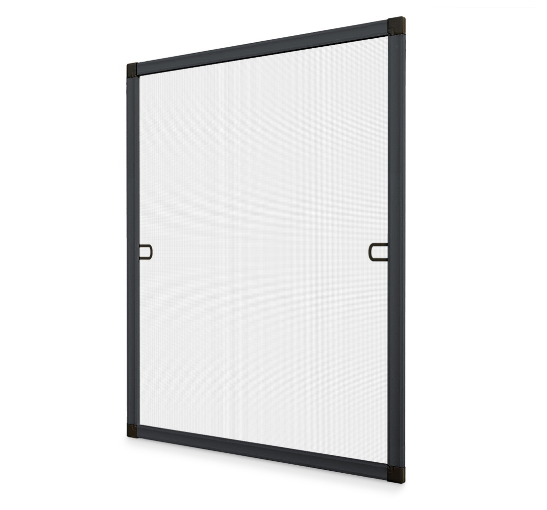 Mosquitera fija para ventana 85x85 cm - gris antracita - poliéster
