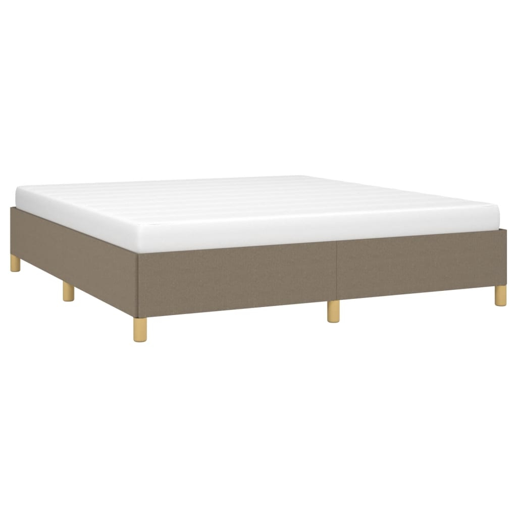 vidaXL estructura de cama con somier tela gris taupe 180x200 cm
