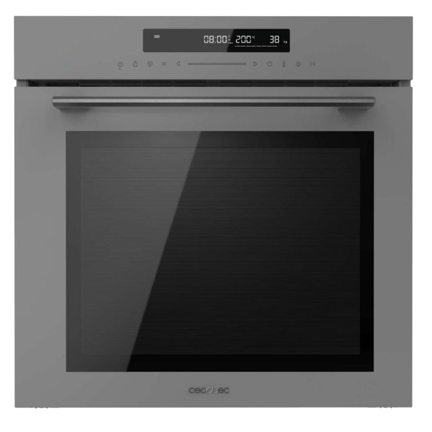 Cecotec horno integrable 60cm bolero hexa sm406000 glass grey a+. 2900w