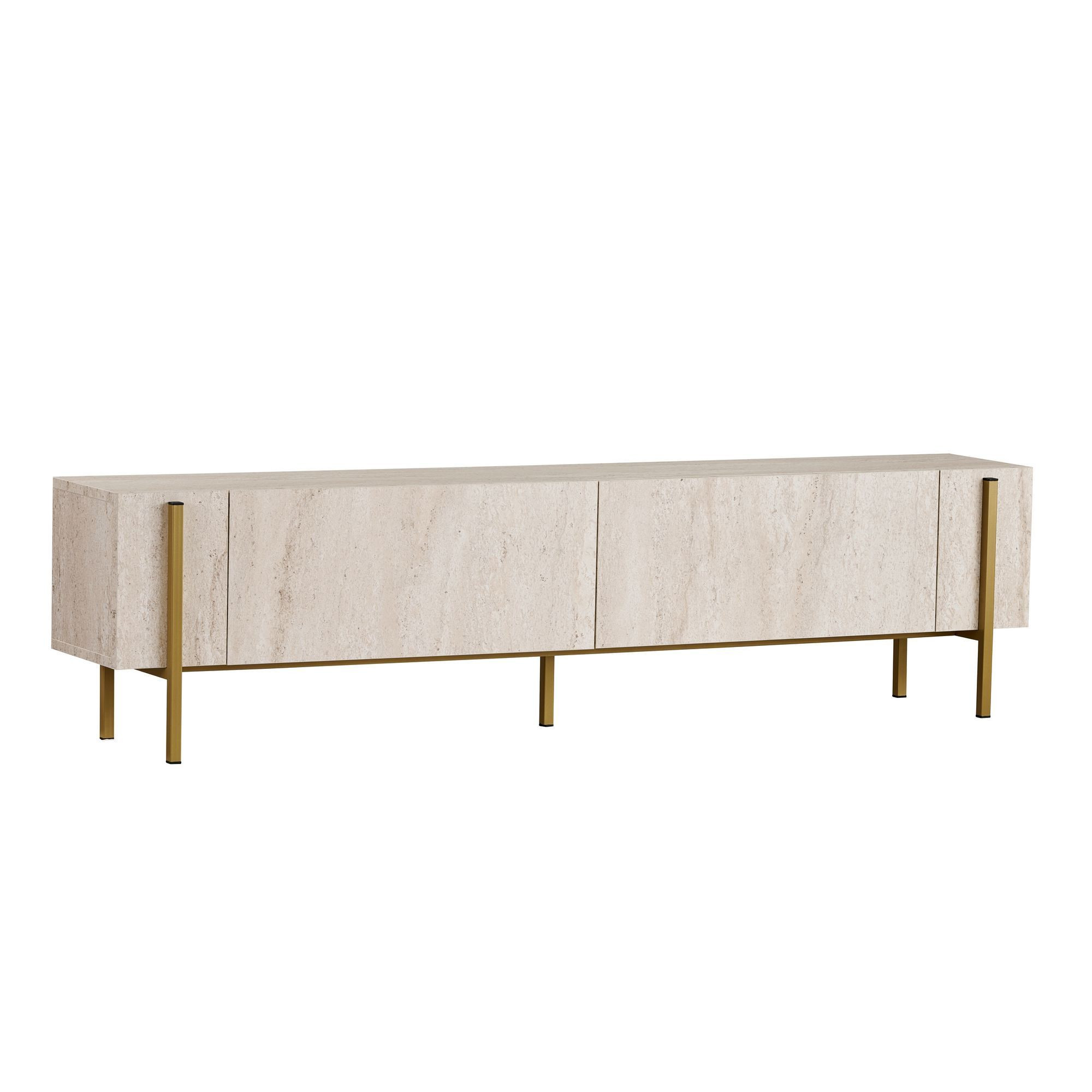 Mueble para la tele de madera <<nexus>> - 180 x 30 x 45 cm - travertino / d