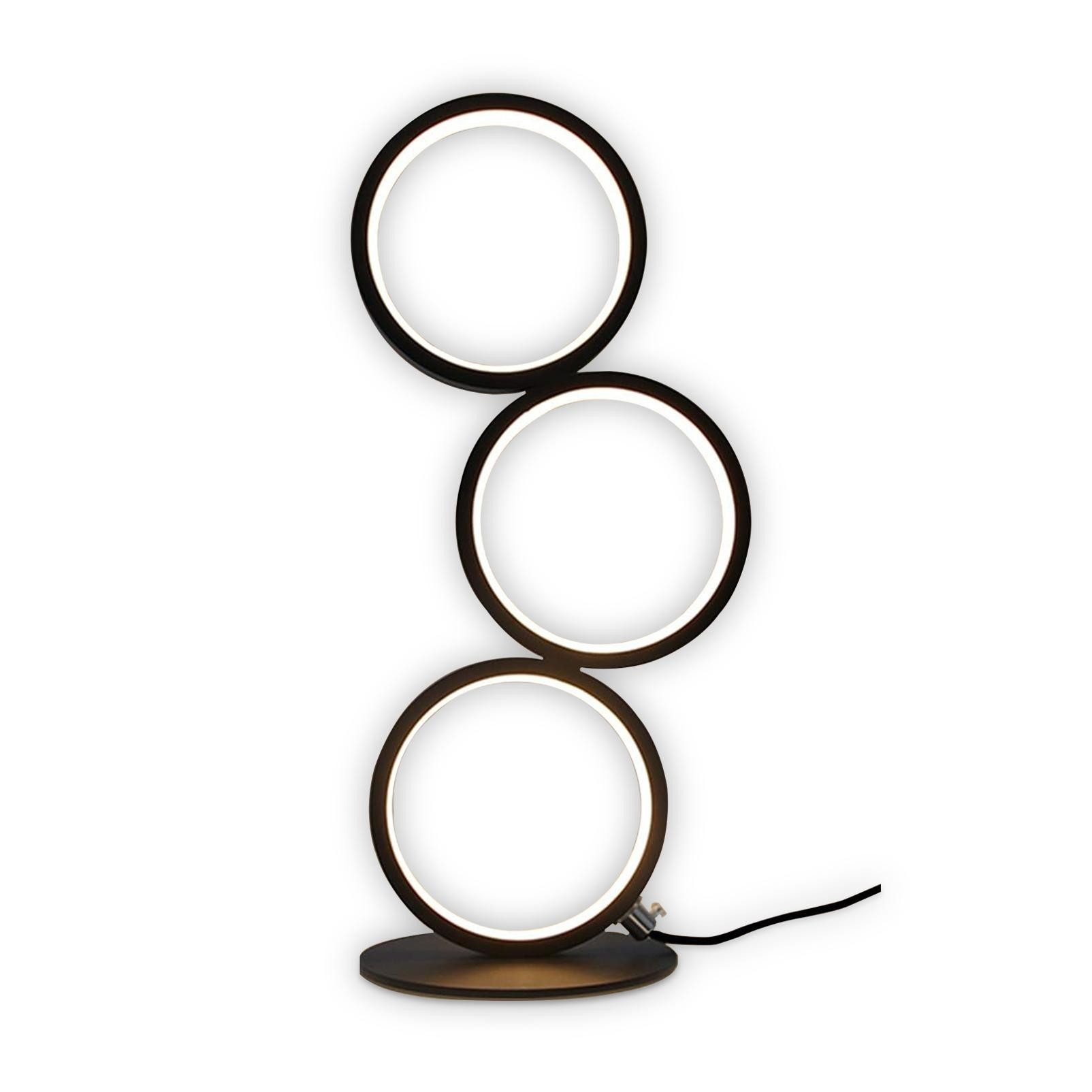 Nettlife lámpara de mesa negra LED 38x17.5