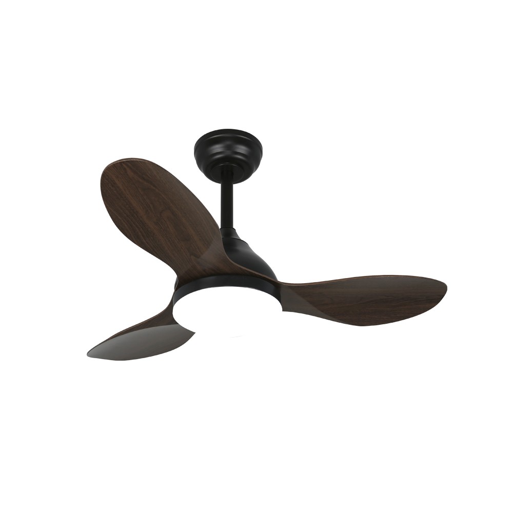 Ventilador de techo con luz LED 20w cavil mini negro+roble cct dim ø92cm