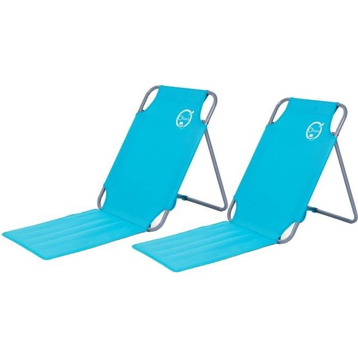 O’beach sillas de playa plegables reforzadas azul – pack de 2
