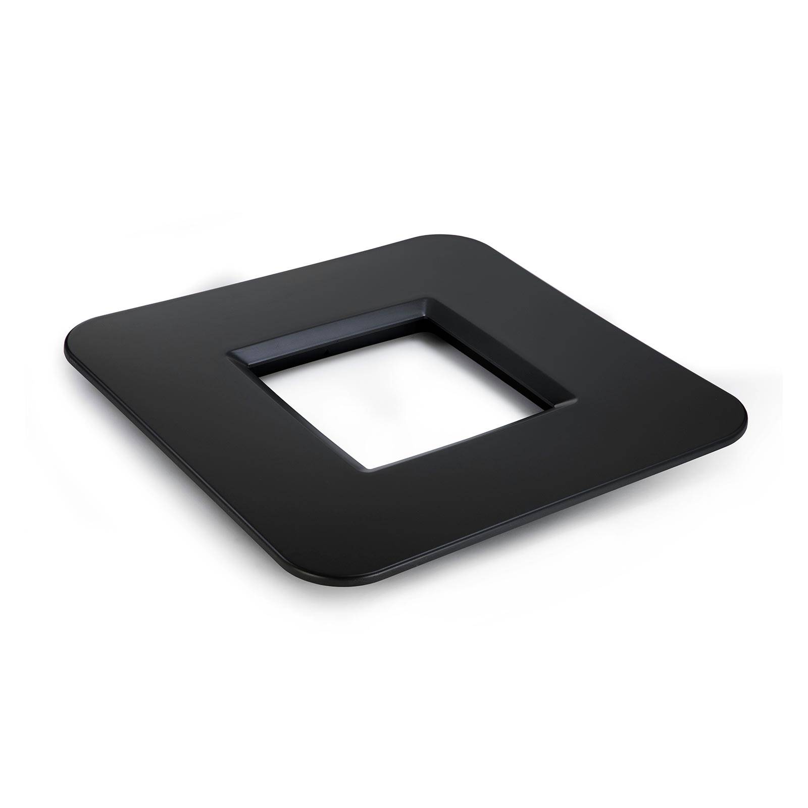 Basse para mesa cuadrada mondum mediterráneo 80x80 cm negra