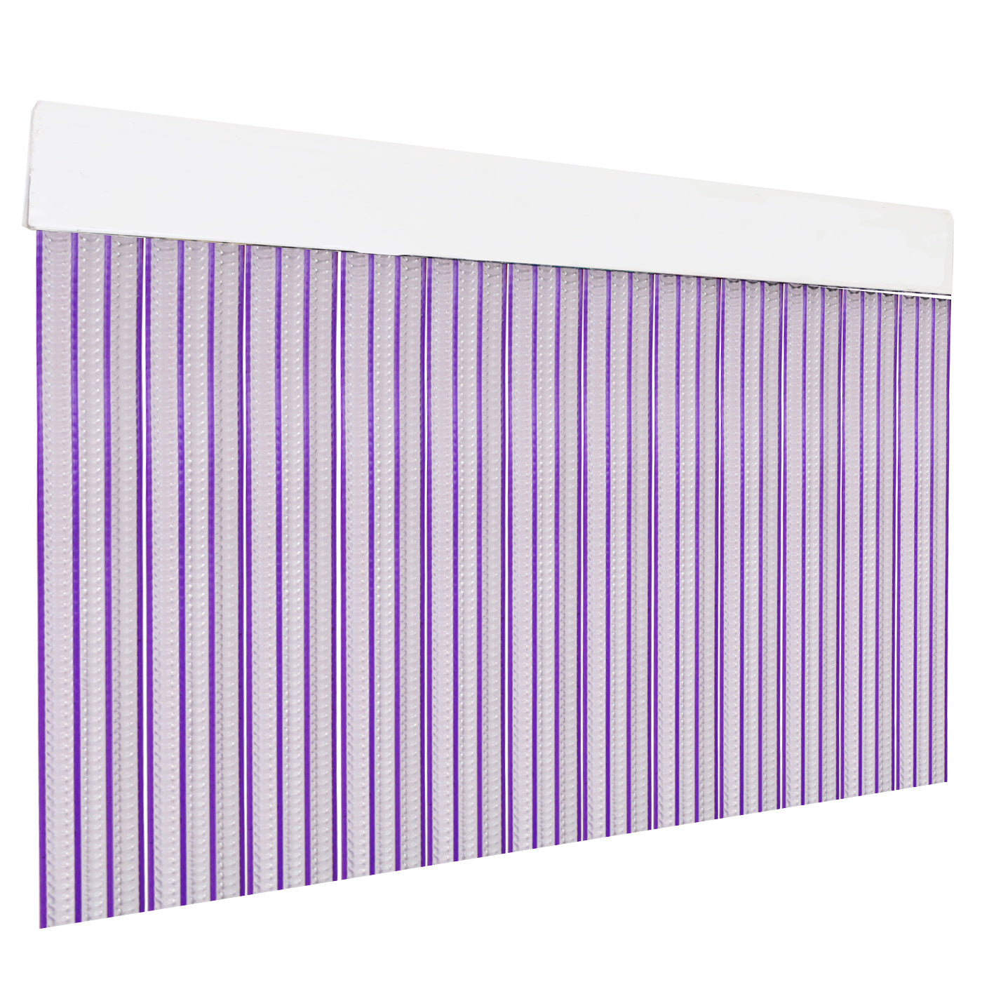 Cortina exterior o interior PVC (210x90cm, transparente+filo lila p9)