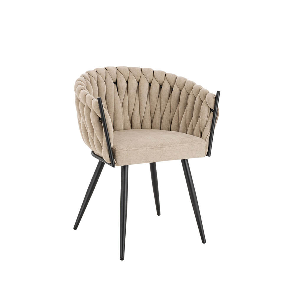 Silla de comedor tejida ayla - set de 4 beige