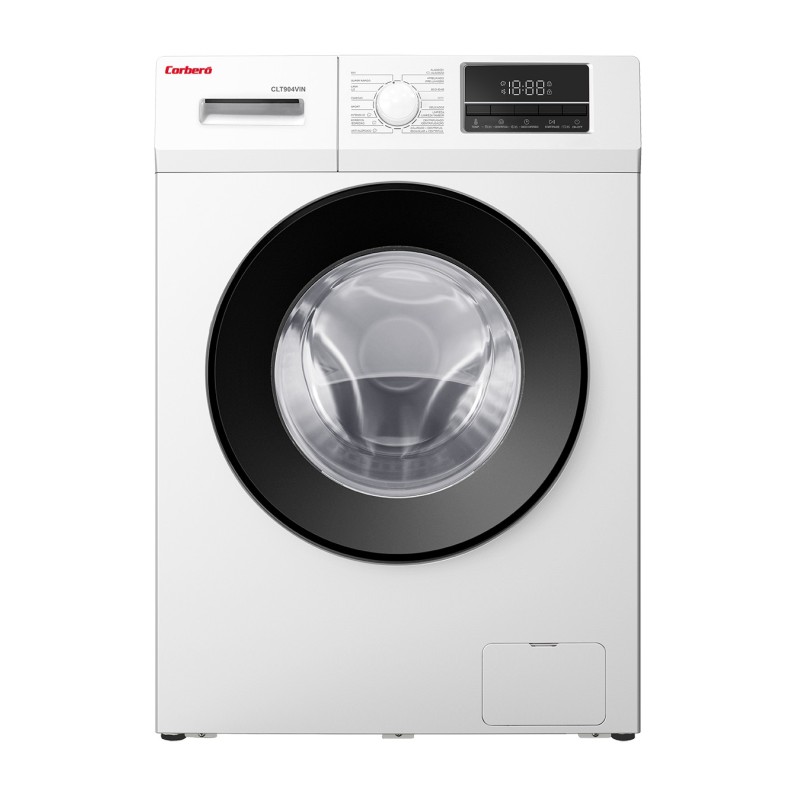 Lavadora corbero clt904vin carga frontal 9 kg eficiencia a