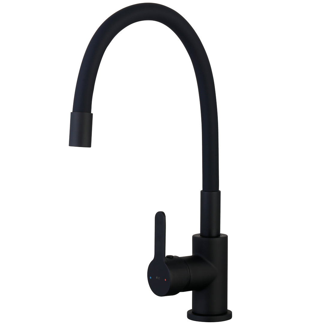 Mémory mezclador fregadero negro manguera flexible memoria forma