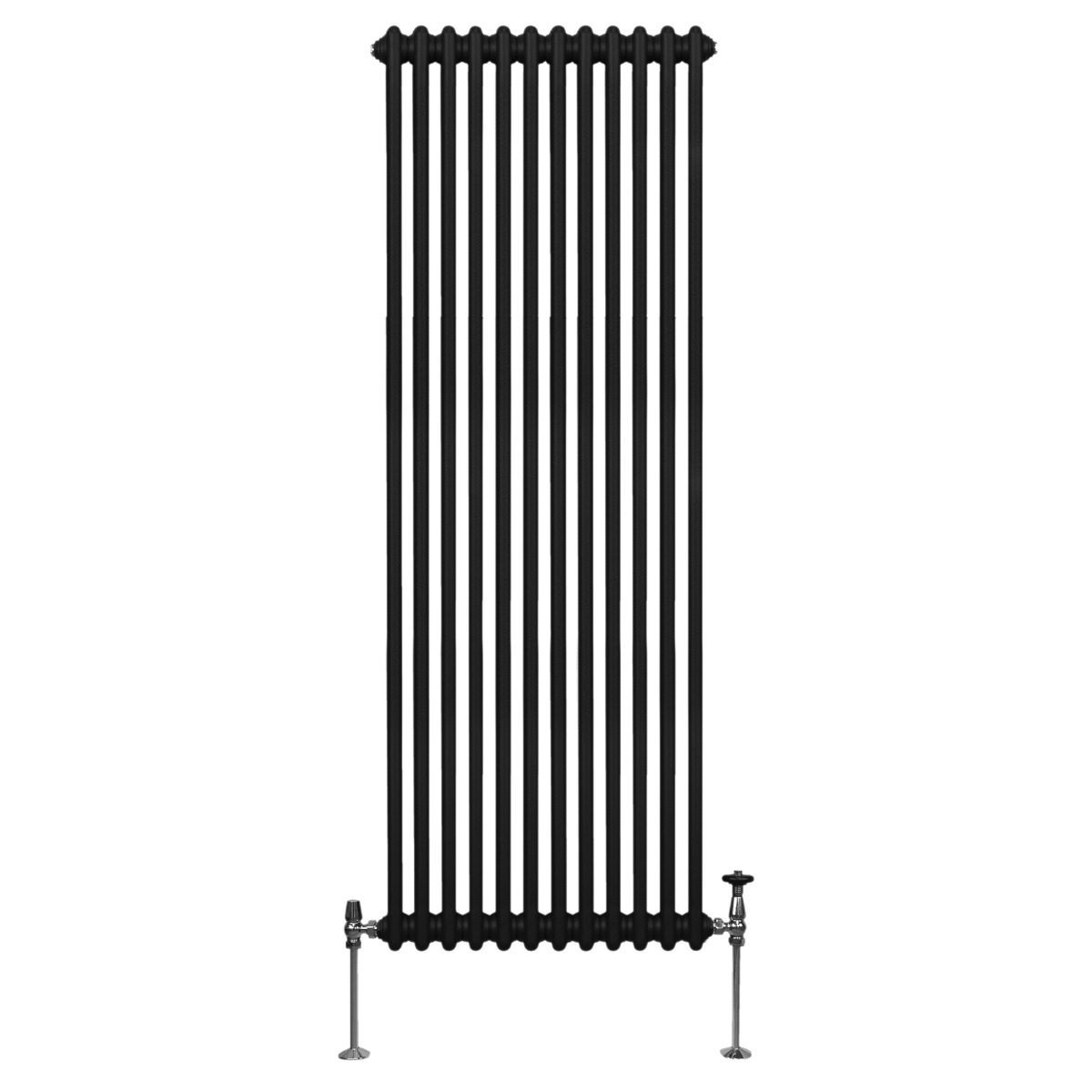 Radiador tradicional vertical de 2 columnas - 1800 x 562mm - negro