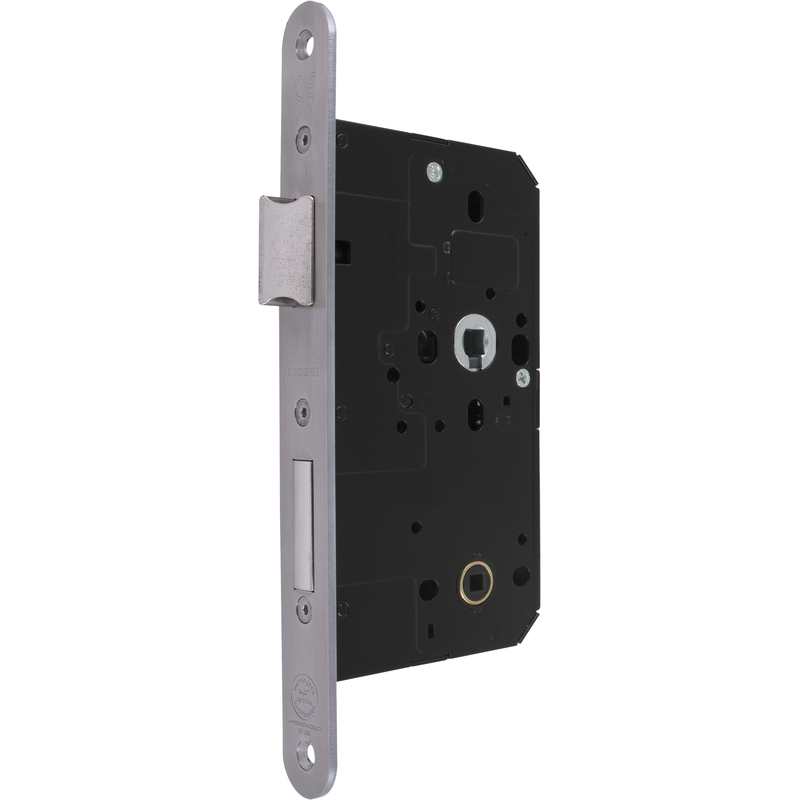 Cerradura ar913 frontal 24 mm de baño y condena 50 mm aisi 304