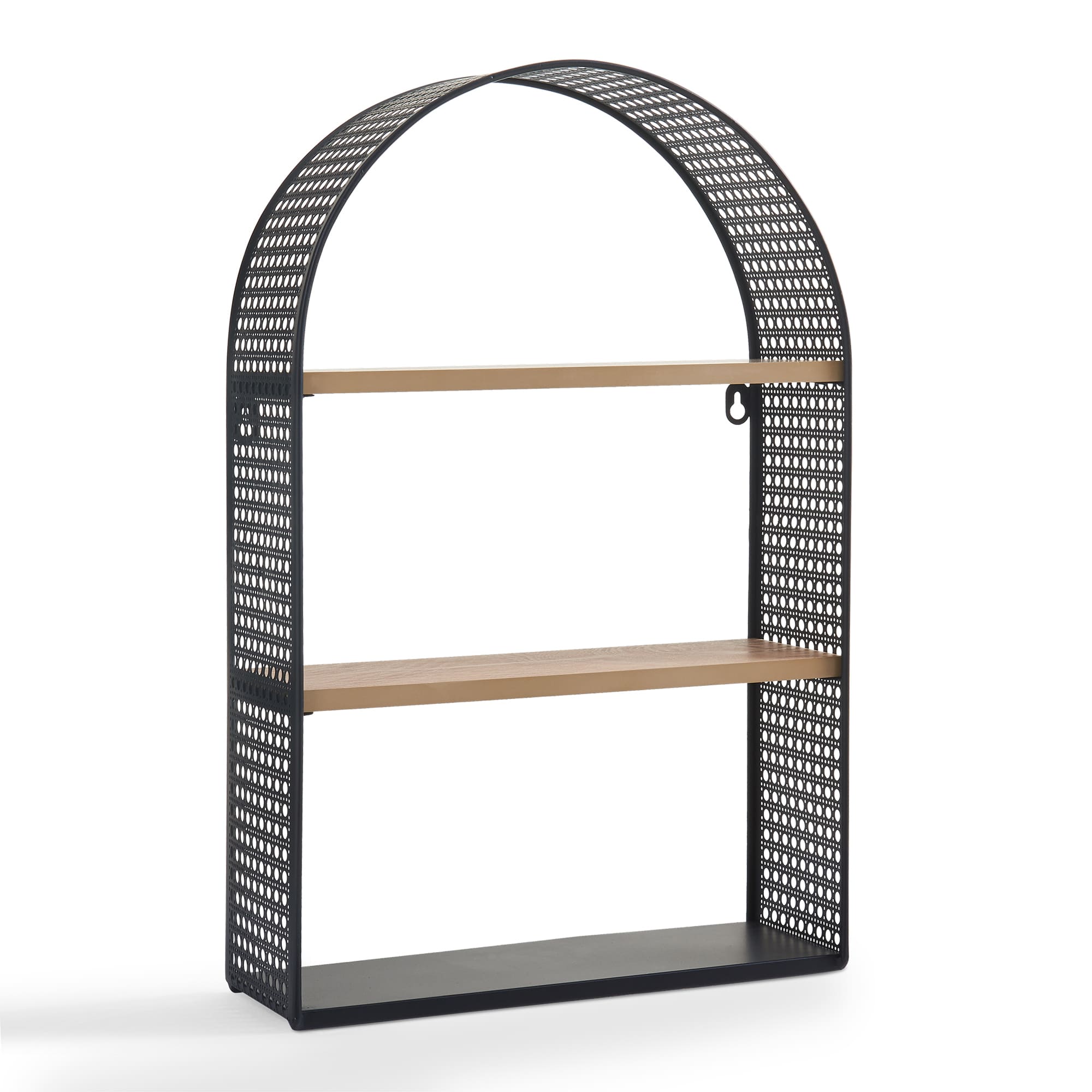 Estantería de pared jäller 53x35x14 cm - negro [en.casa]