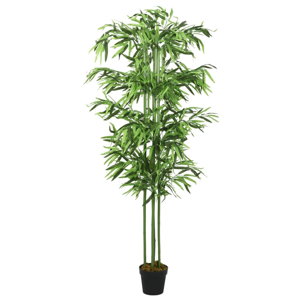 vidaXL árbol de bambú artificial con 240 hojas verde 80 cm