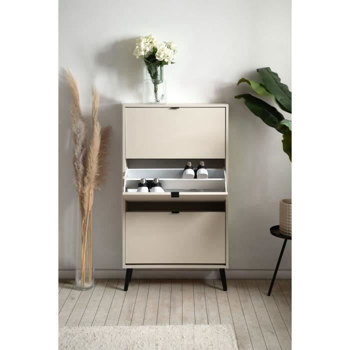Mueble para zapatos - cachemira - 3 abatibles - 12 pares - l70 x p24 x h125
