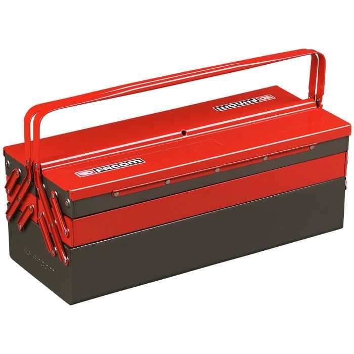 Caja de herramientas metálica - facom - bt.13gpb - 5 compartimentos - gran
